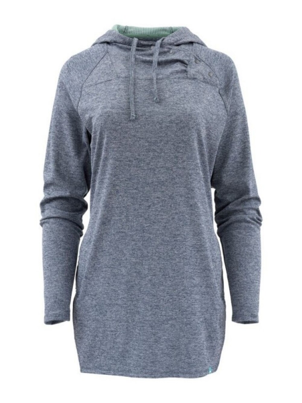 Simms Women’s Breeze Tunic XL Dark Moon Gray UPF 50 Hooded Fishing Sun Shirt